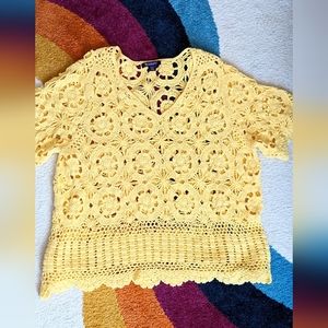 Crochet Yellow Sweater